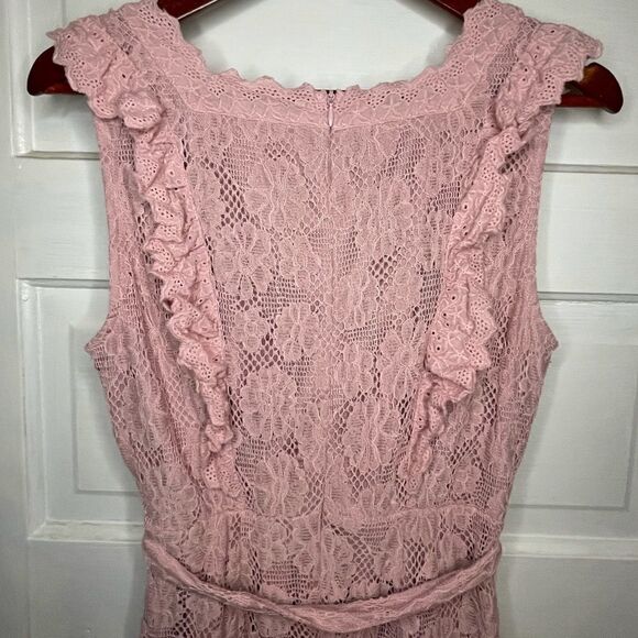 entro Blush Lace Sleeveless Summer Dress - Picture 7 of 14